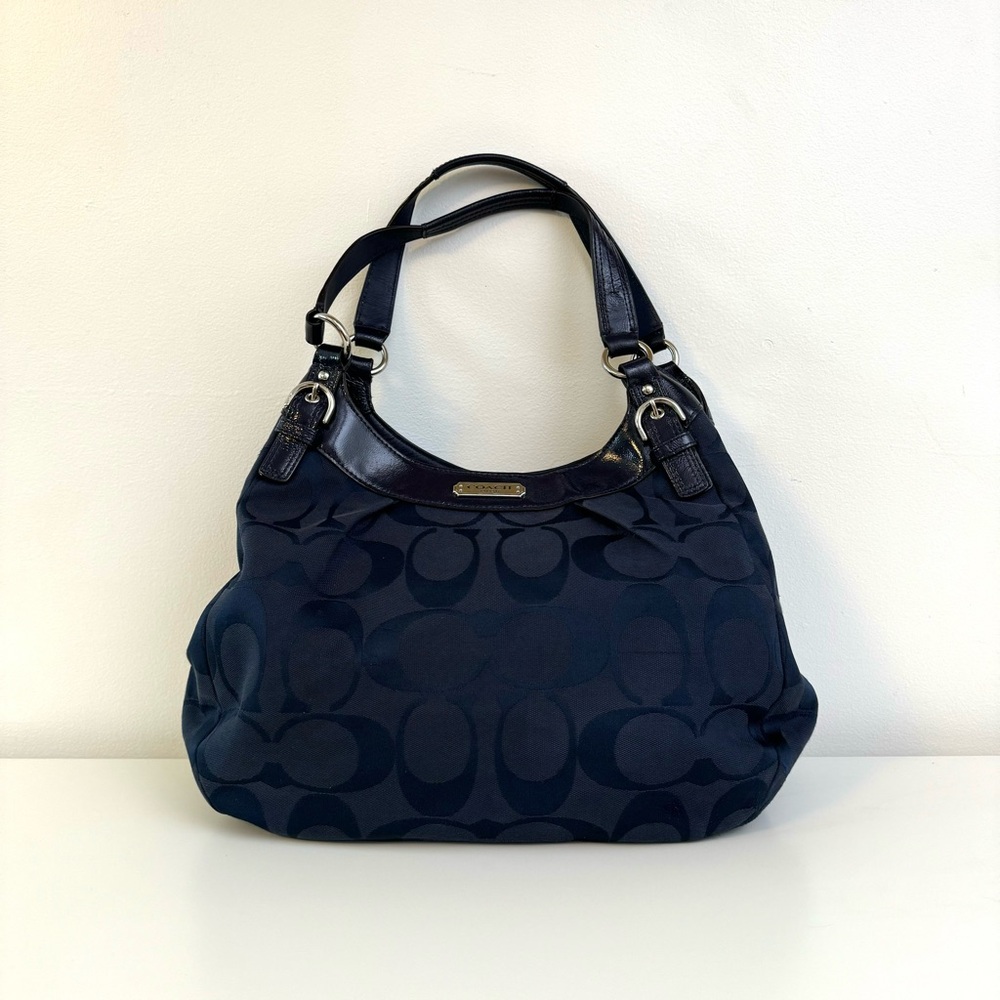 Vintage Coach Canvas Hobo Bag